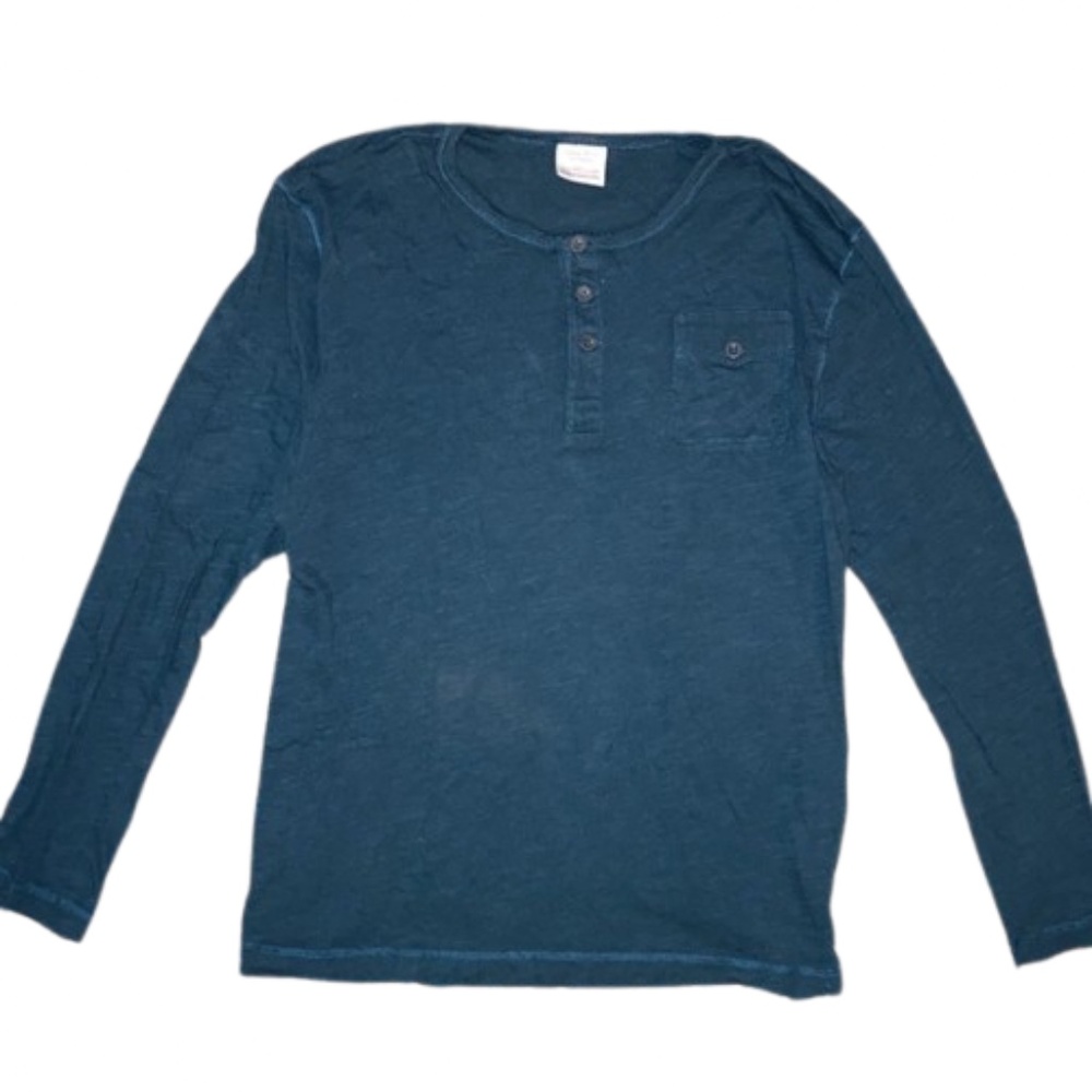 ZARA green turquoise blue boys kids long sleeved shirt